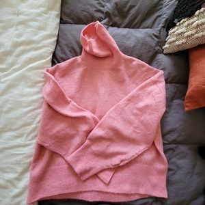 Oversized soft pink sweater